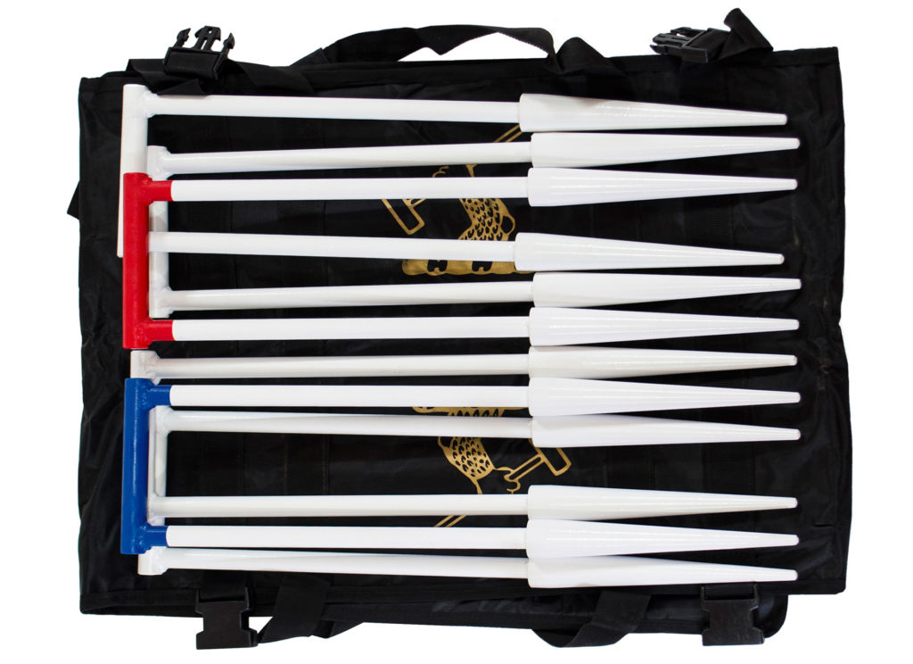 Championship Croquet Hoops (Set of 6) packed in a pine box Wood Mallets