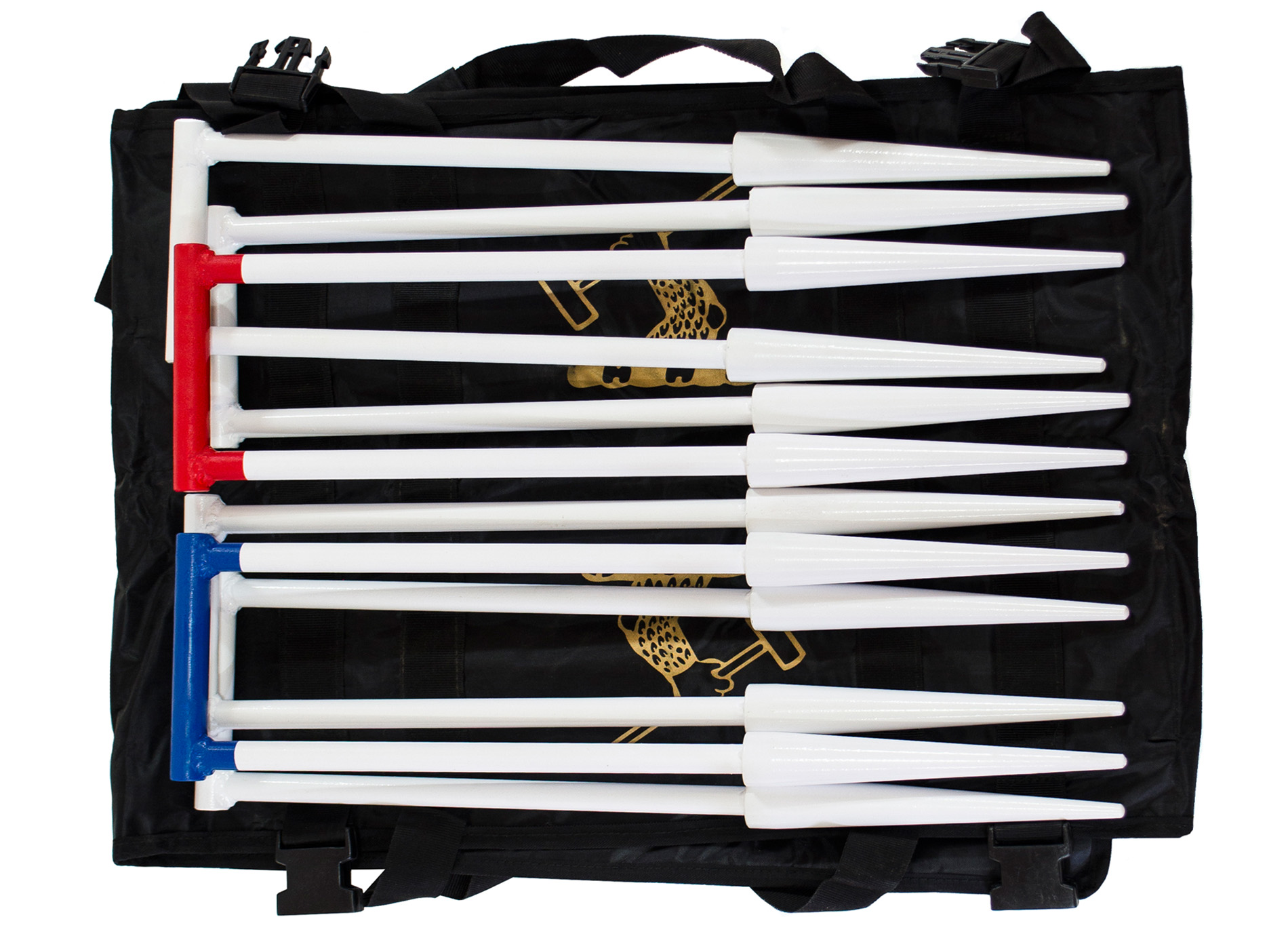 Championship Croquet Hoops (Set of 6) packed in a pine box Wood Mallets