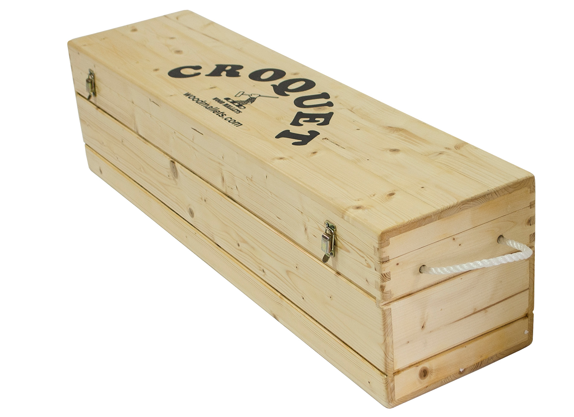6 player wooden croquet set box wood mallets